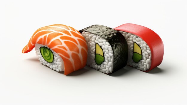 Sushi 3d isolated On White Background