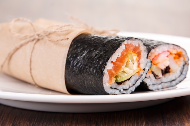 Sushi burrito - new trendy food concept