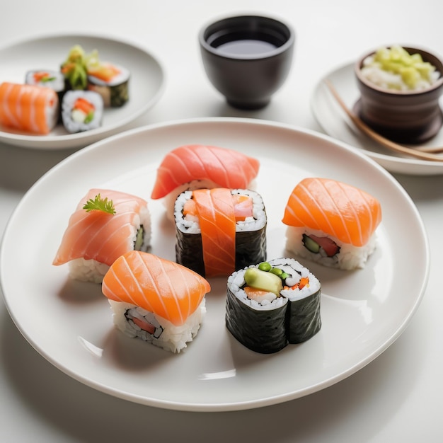 Sushi isolated on white background