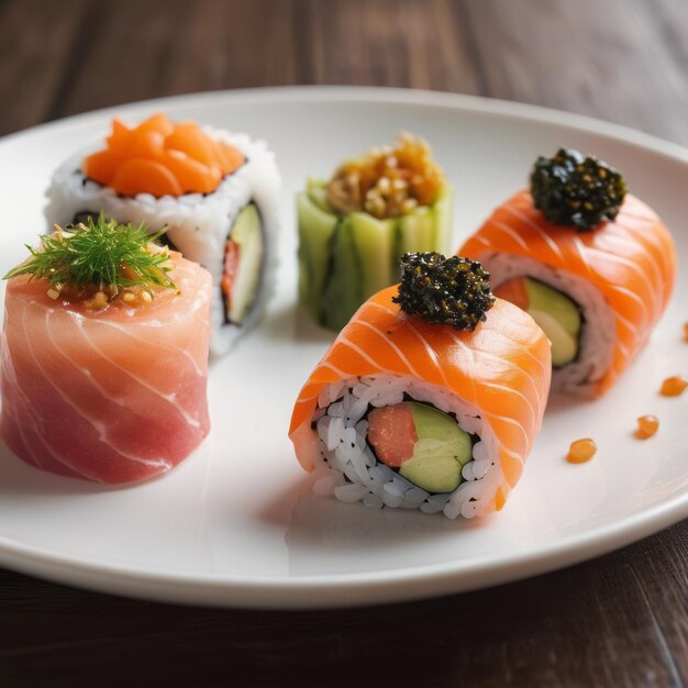 Sushi isolated on white background