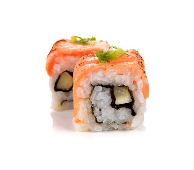 Sushi isolated on white background