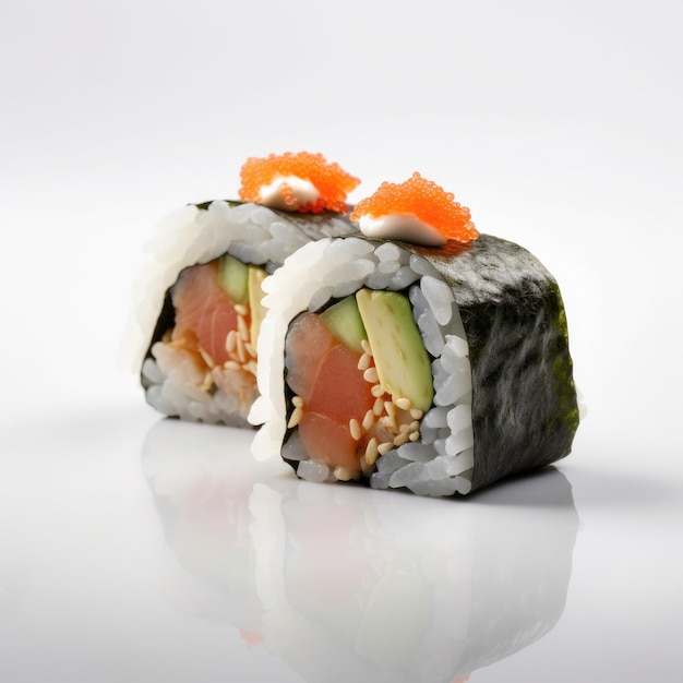 Sushi Isolated on White Generative AI