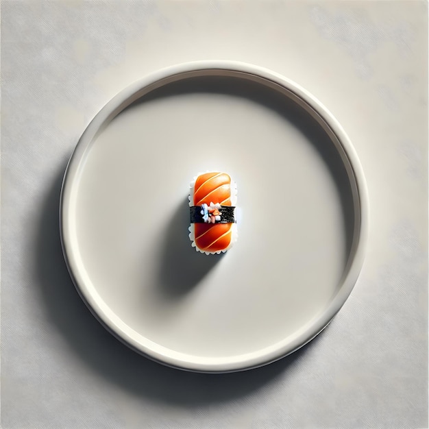 Photo sushi plate with a minimalist presentation on a white background 2