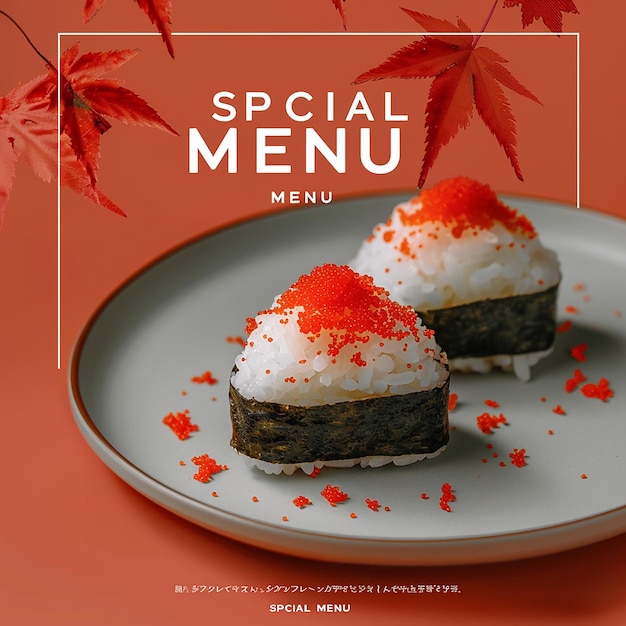 Photo sushi restaurant instagram post template