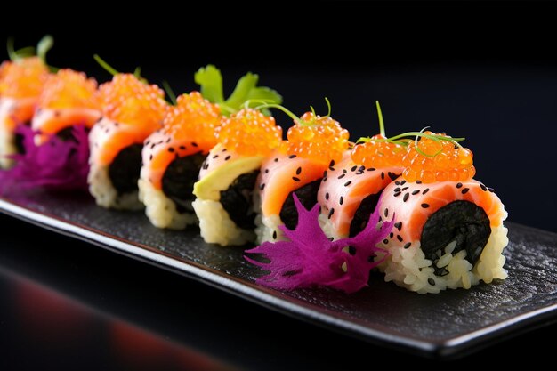 Sushi Roll Showcased In All Its Delicious Glory