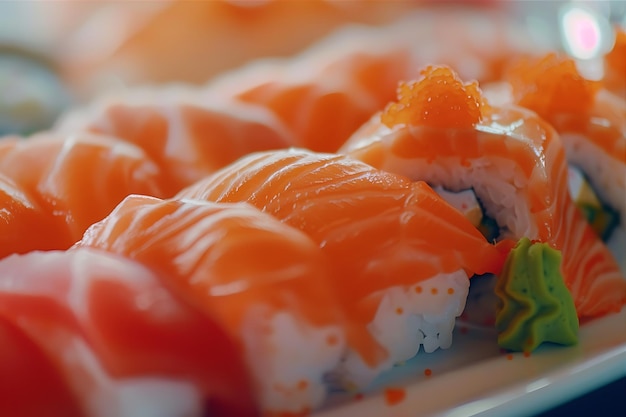 Sushi Sashimi Served Plate