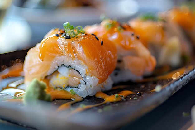 Sushi Sashimi Served Plate