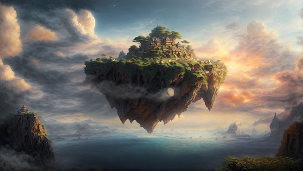 Suspended Island in the Sky