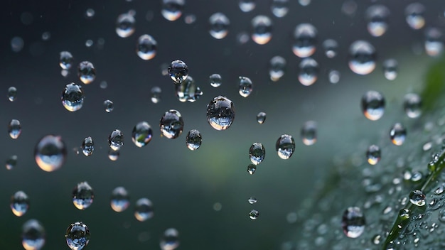 Suspended water droplets in high detail