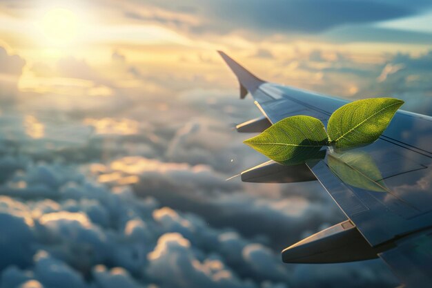 Photo sustainable aviation a symbol of hope