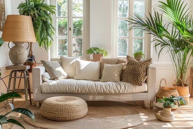 Sustainable Chic Cozy Living Room with Secondhand Furniture