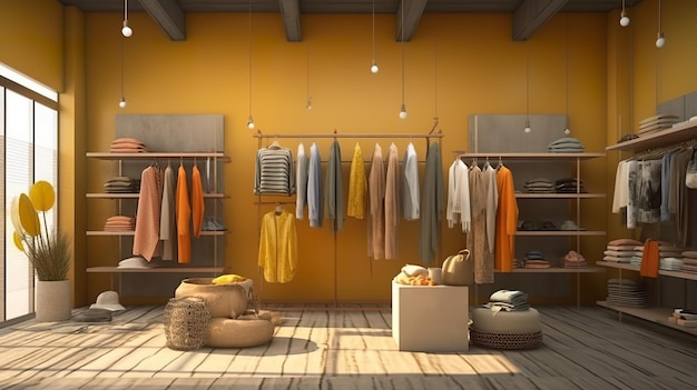 Sustainable fashion store ai generate