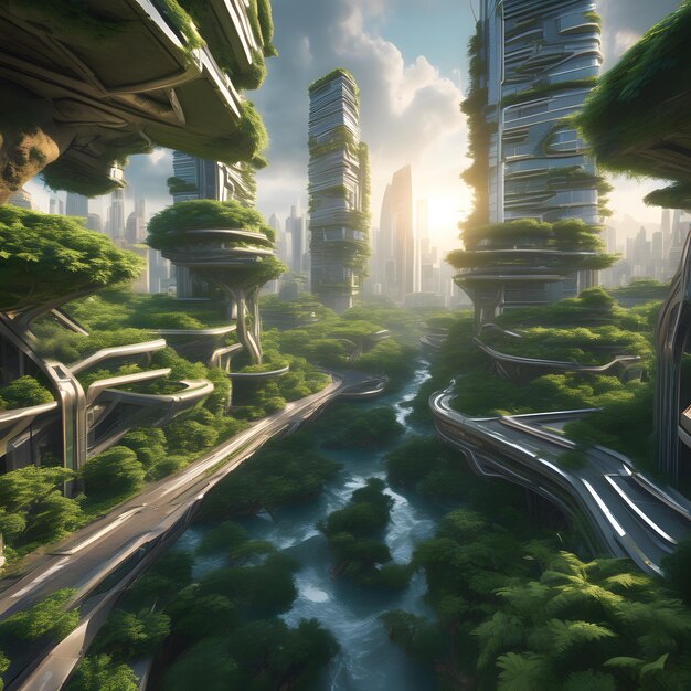 Sustainable futuristic city