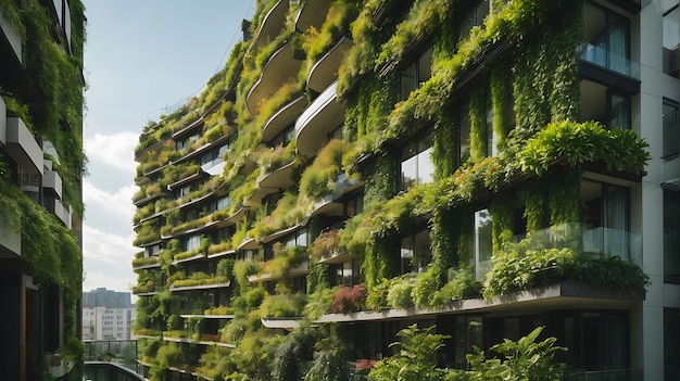 Sustainable green building in modern city