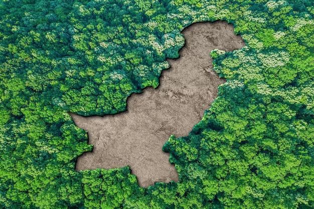 Sustainable habitat Map of Pakistan, Environment concept