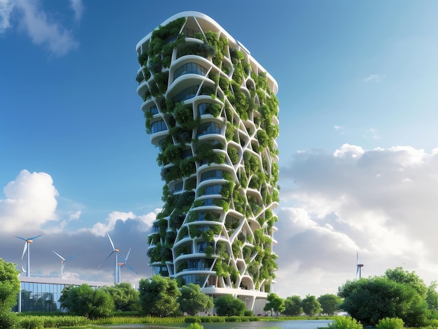 A sustainable office tower powered by renewable energy