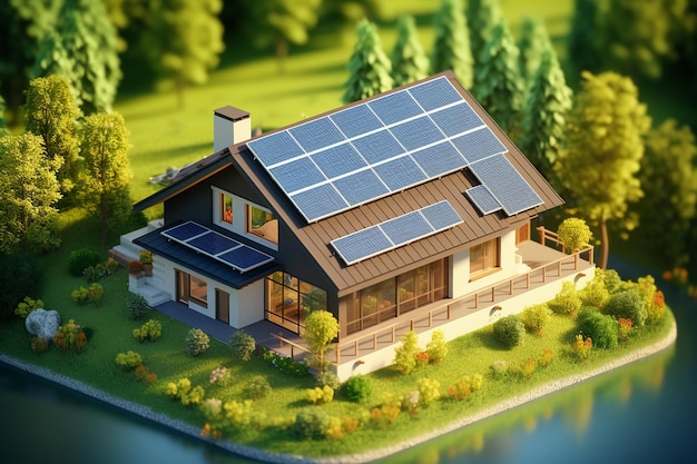 Sustainable SolarPowered House Generative AI