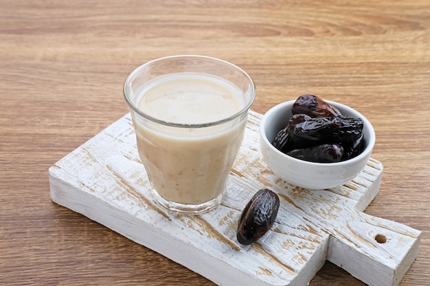 Susu Kurma or Dates fruit smoothie made from milk and dates palm fruits