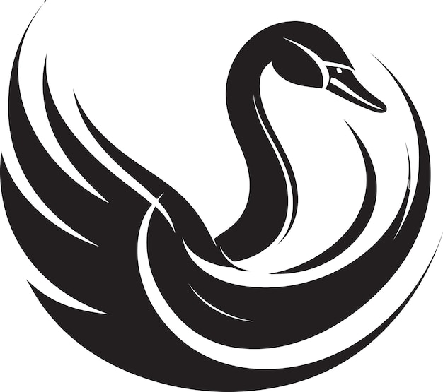 Swan Serenade Icon Minimalistic Swan Logo