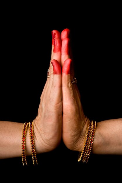 Swastika hasta of indian dance Bharata Natyam