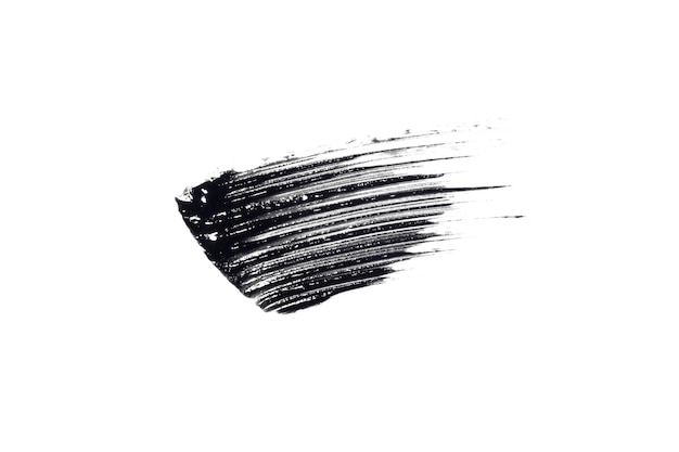 swatch mascara brushstroke smear isolated on white background