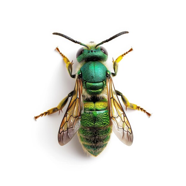 a Sweat Bee on white Background