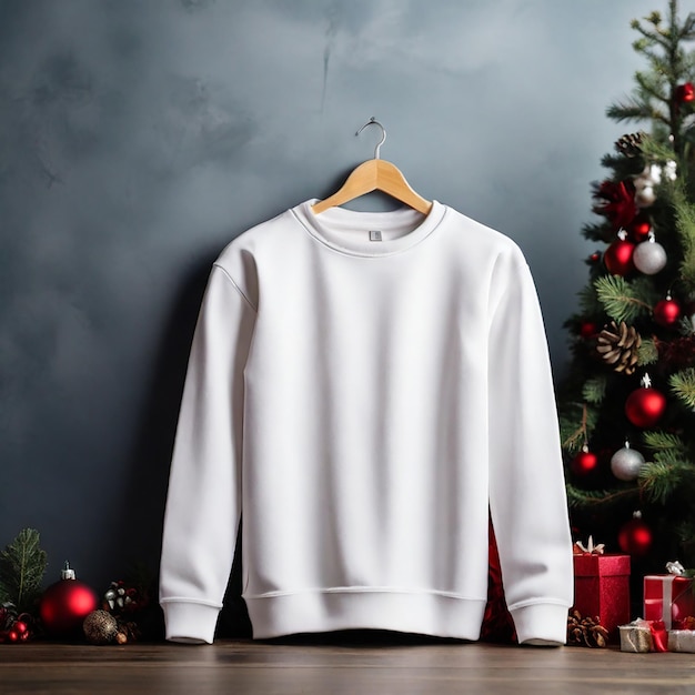 Sweatshirt for Christmas Background Mock up