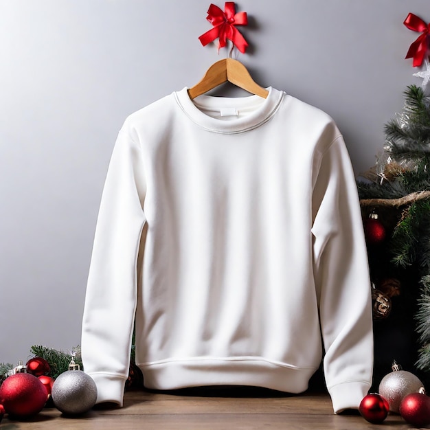 Sweatshirt for Christmas Background Mock up