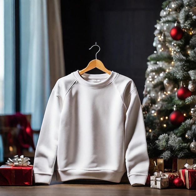 Sweatshirt for Christmas Background Mock up