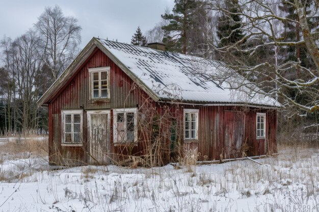 Swedish documentary showcasing traditional wooden homestead in woodland