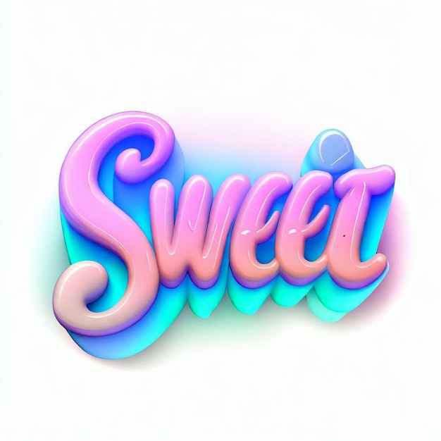 Photo sweet 3d text effect