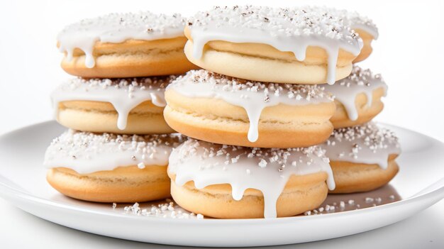 Sweet Bliss Frosted Donuts on a White Plate