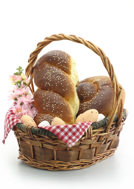 Sweet bread in the basket