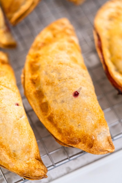 Photo sweet cherry empanadas in air fryer