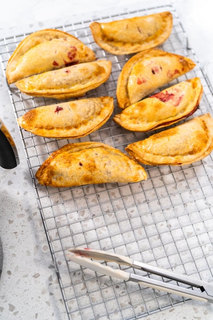 Photo sweet cherry empanadas in air fryer