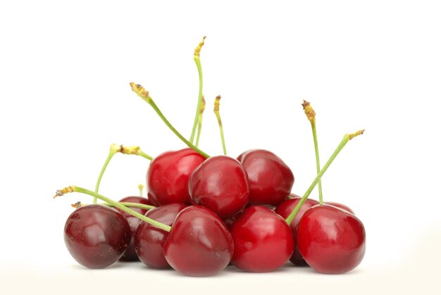 Sweet cherry isolated on white