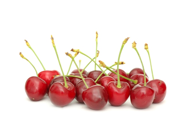 Sweet cherry isolated on white