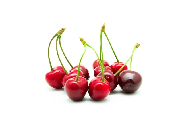 Sweet cherry isolated on white