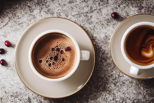 Sweet cranberry biscotti served with freshly brewed aromatic coffee