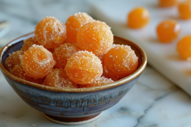 Sweet crispy kumquat fruit delight