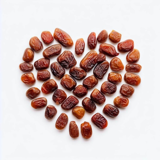 Sweet Devotion Dried Dates Forming a Heart Shape Generative AI