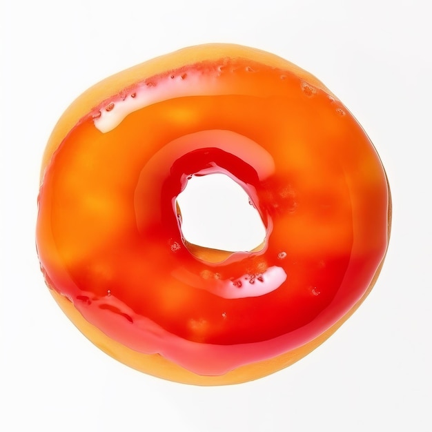 Sweet donut photorealistic illustration on abstract background