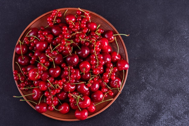 Sweet fresh organic cherry 