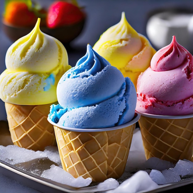 Sweet ice cream Summer refreshment frozen icecream Milk dessert favor cool product