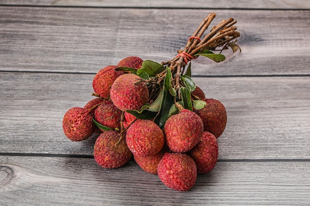 Sweet juicy tropical exotic lychee fruit