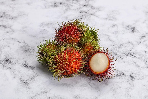 Sweet juicy tropical fruit rambutan