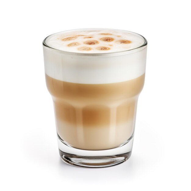 Photo sweet latte espresso isolated on white background