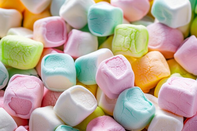 Sweet Marshmallows in a Variety of Colors