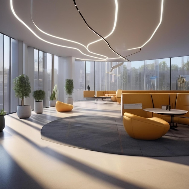 sweet modern dreamy corporate office interior