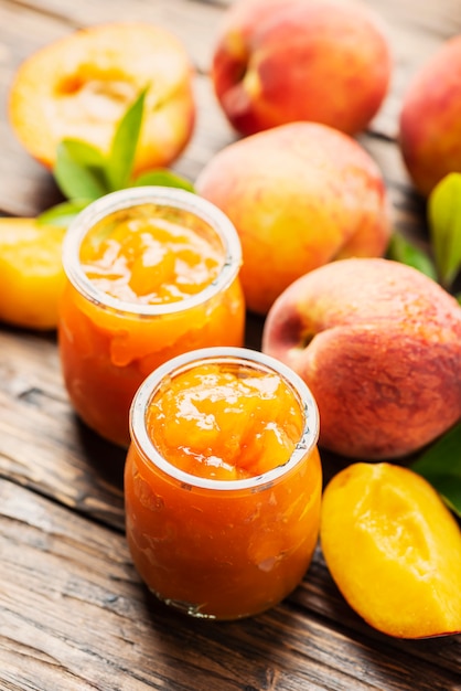 Sweet natural peach jam